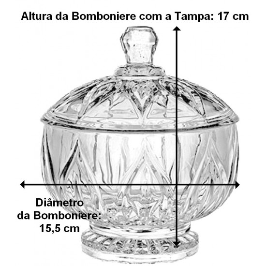Bomboniere Folha 17cm Por 15,5cm Em Cristal Ecológico